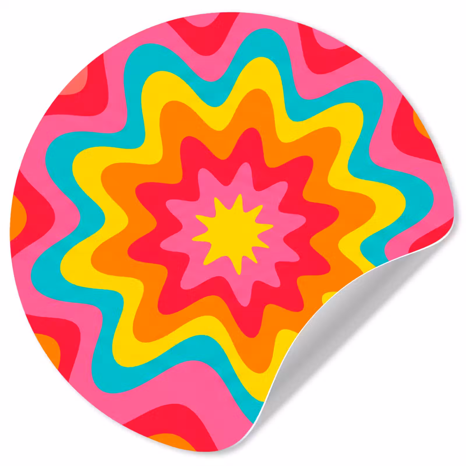Wallpaper Circle - Pattern - Wavy - Colorful — 1