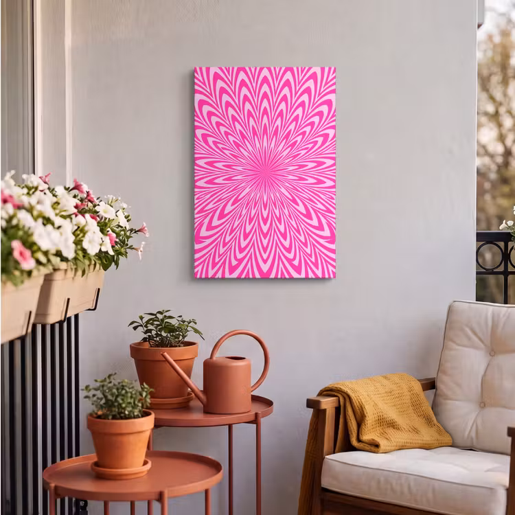 Outdoor Canvas Print - Pattern - Optical - Pink — 3