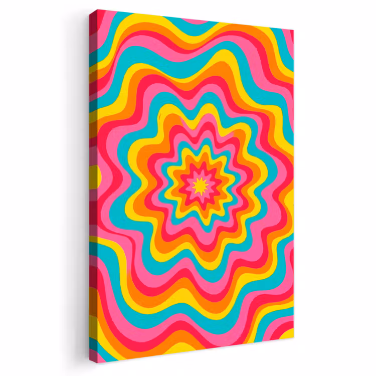 Outdoor Canvas Print - Pattern - Wavy - Colorful — 1