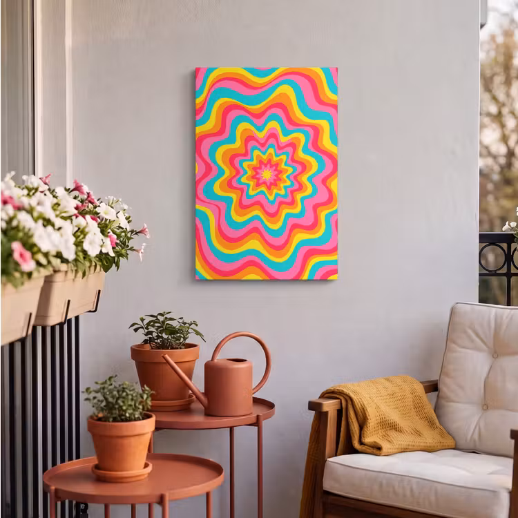 Outdoor Canvas Print - Pattern - Wavy - Colorful — 3