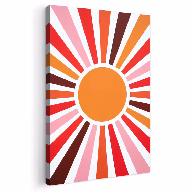 Outdoor Canvas Print - Sun - Rays - Abstract - Colorful — 1