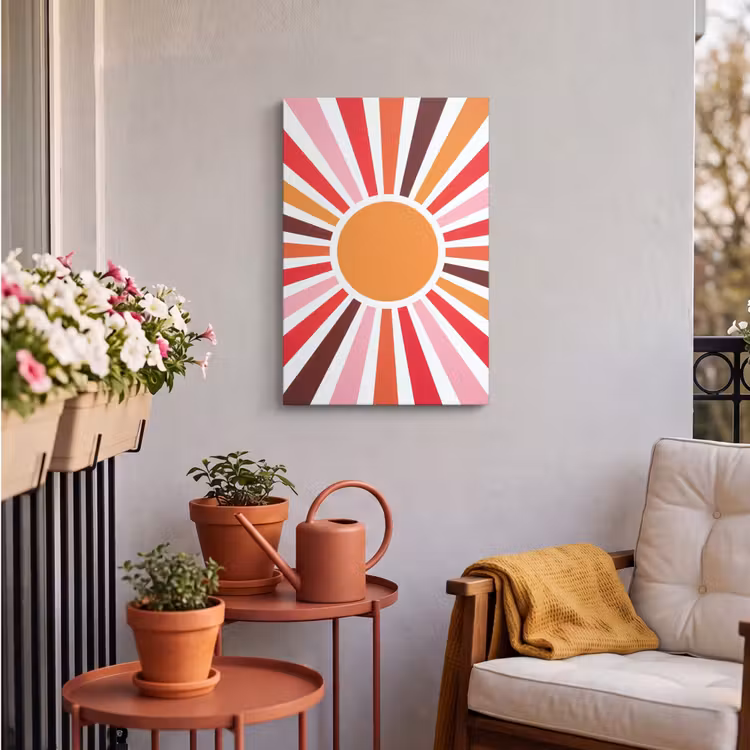 Outdoor Canvas Print - Sun - Rays - Abstract - Colorful — 3