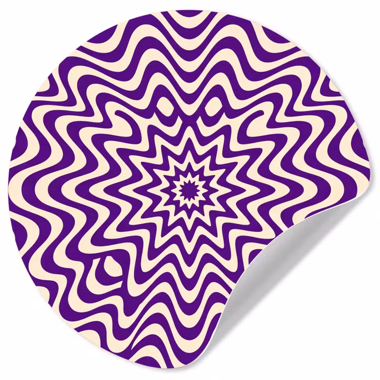 Wallpaper Circle - Abstract - Waves - Optical - Modern - Purple — 1