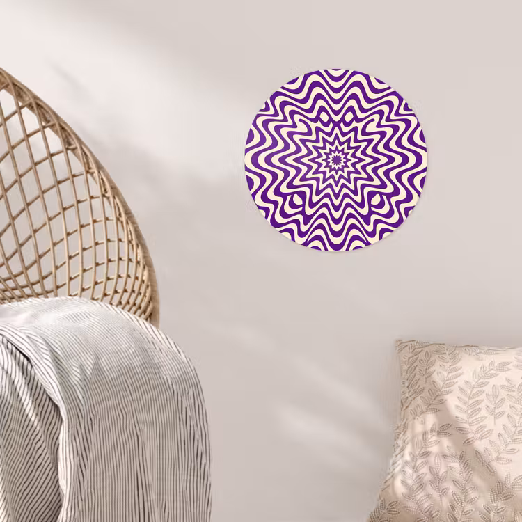 Wallpaper Circle - Abstract - Waves - Optical - Modern - Purple — 5