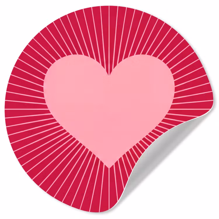 Wallpaper Circle - Heart - Rays - Love - Abstract - Pink — 1