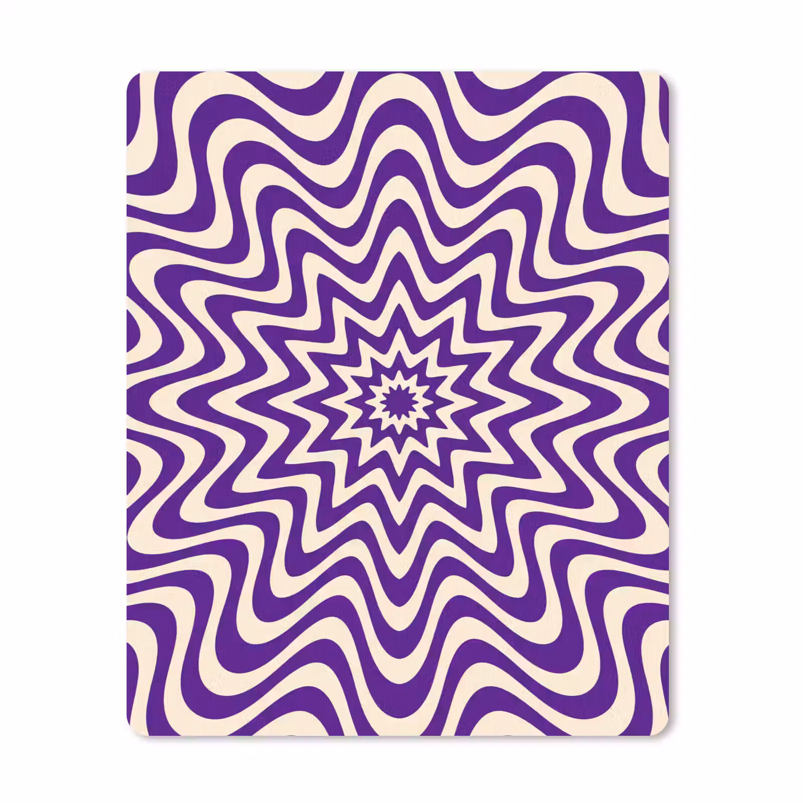 Mouse Pad - Abstract - Waves - Optical - Modern - Purple — 1