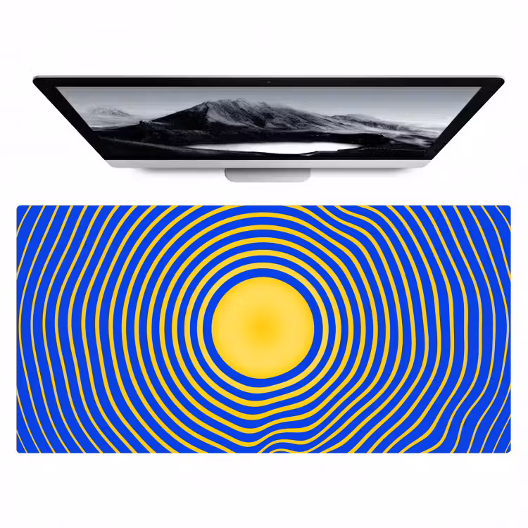 Desk Mat - Abstract Pattern - Blue — 1