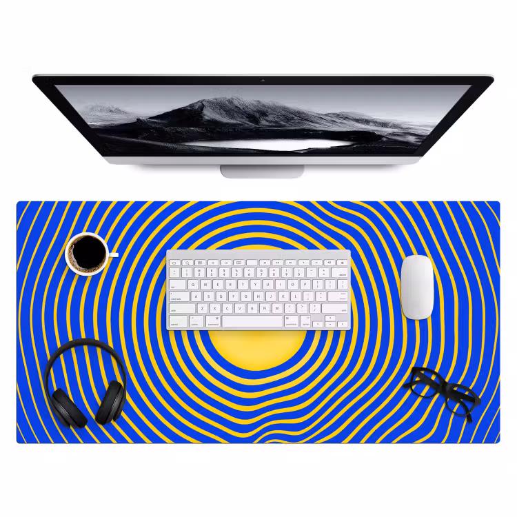 Desk Mat - Abstract Pattern - Blue — 4