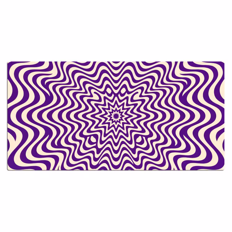 Desk Mat - Abstract - Waves - Optical - Modern - Purple — 2
