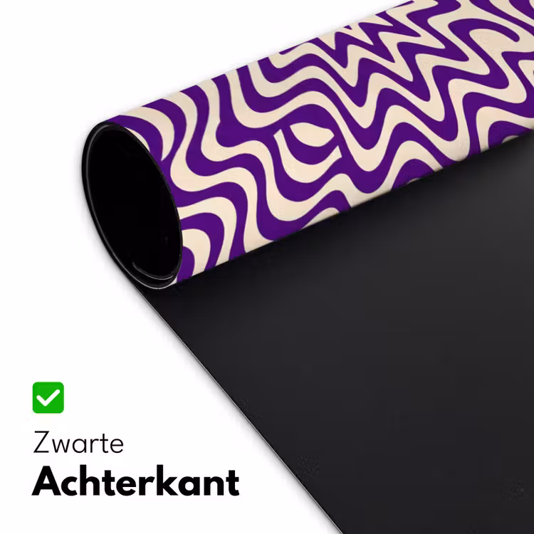 Desk Mat - Abstract - Waves - Optical - Modern - Purple — 5