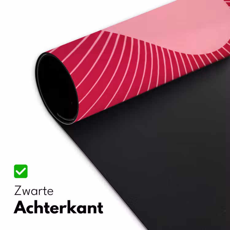 Desk Mat - Heart - Rays - Love - Abstract - Pink — 5