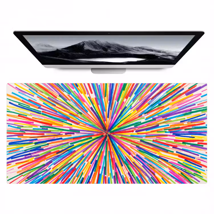 Desk Mat - Lines - Colorful - Abstract — 1