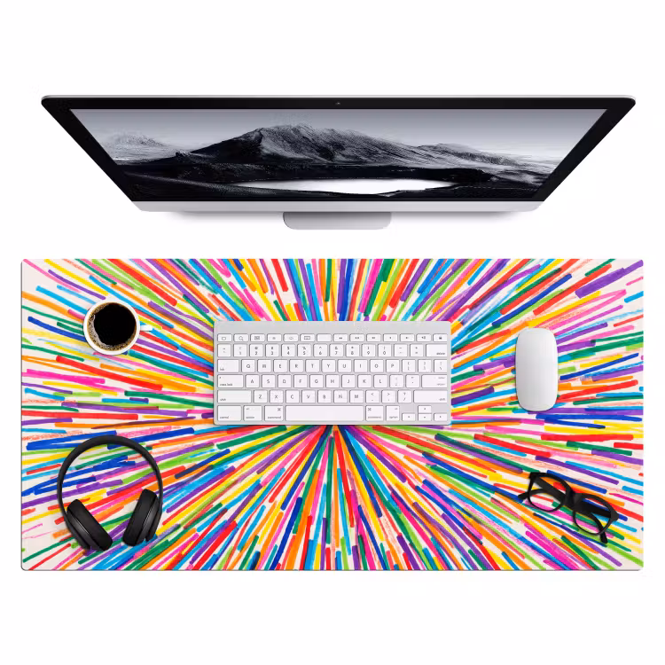 Desk Mat - Lines - Colorful - Abstract — 4