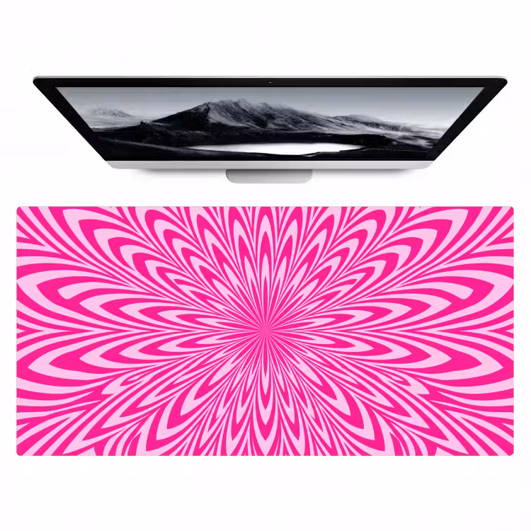 Desk Mat - Pattern - Optical - Pink — 1