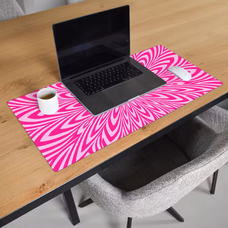 Desk Mat - Pattern - Optical - Pink — 3