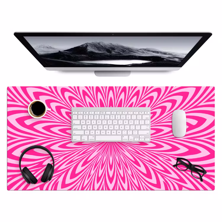 Desk Mat - Pattern - Optical - Pink — 4