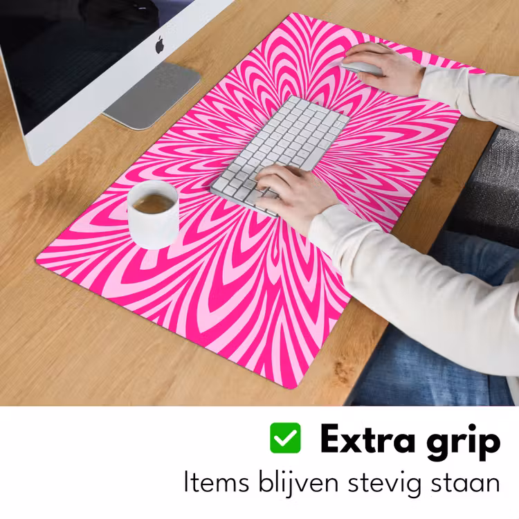 Desk Mat - Pattern - Optical - Pink — 6