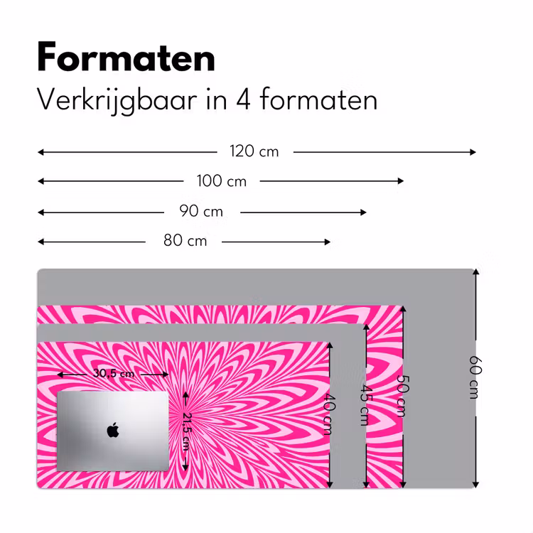 Desk Mat - Pattern - Optical - Pink — 8