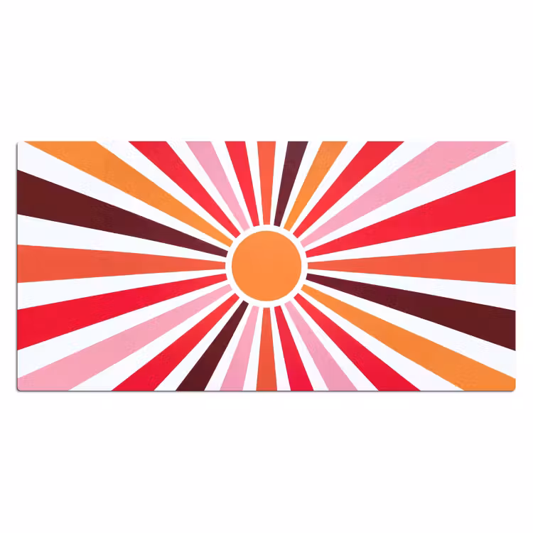 Desk Mat - Sun - Rays - Abstract - Colorful — 2