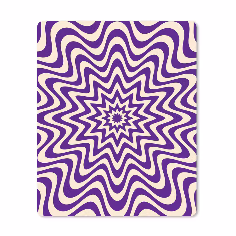 Mouse Pad - Abstract - Waves - Optical - Modern - Purple — 1