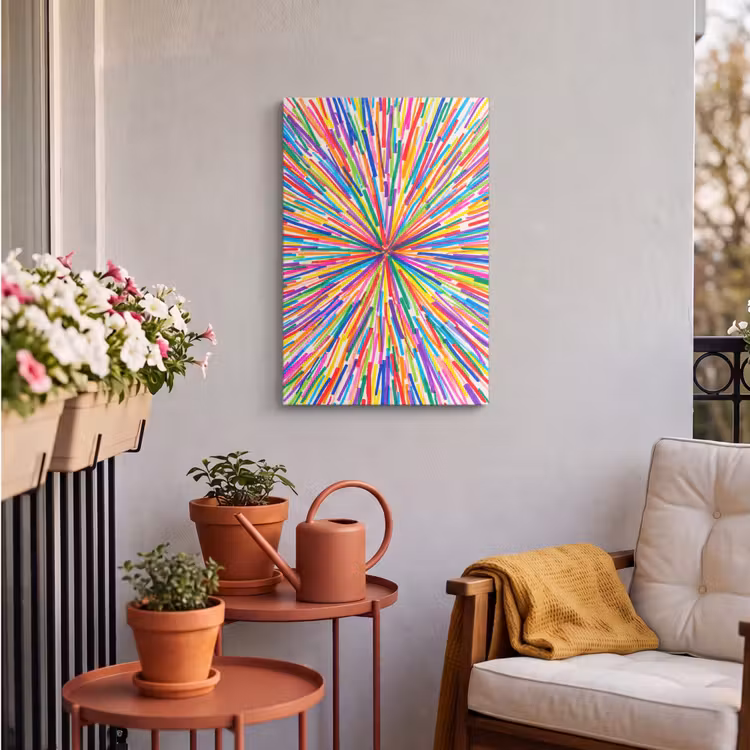 Outdoor Canvas Print - Lines - Colorful - Abstract — 3