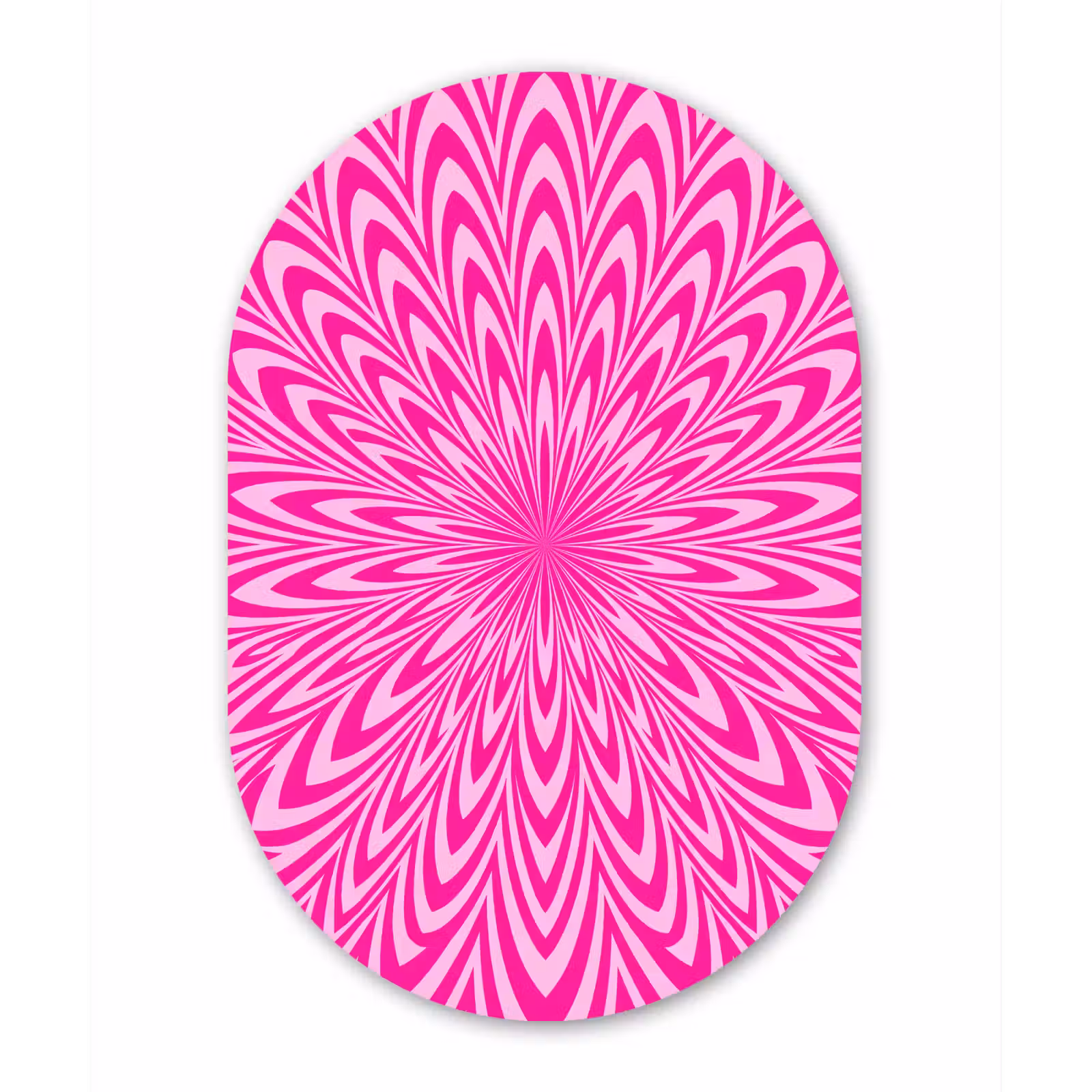 Oval - Glass - Pattern - Optical - Pink — 1
