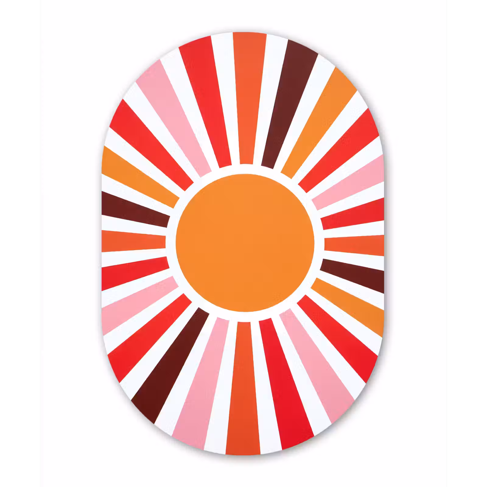 Oval - Glass - Sun - Rays - Abstract - Colorful — 1