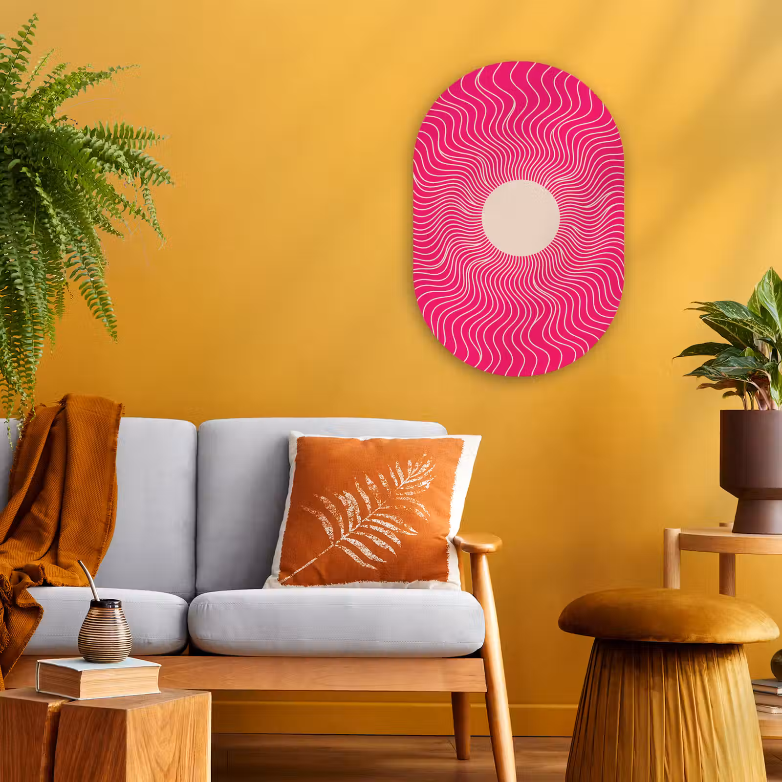 Oval - Plastic - Abstract - Pattern - Pink — 1