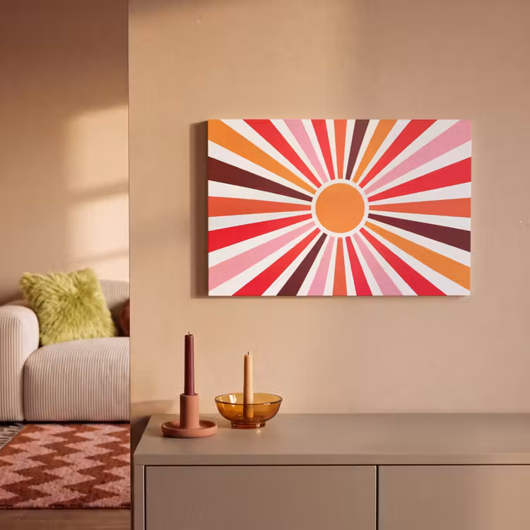 Canvas Print - Sun - Rays - Abstract - Colorful — 1