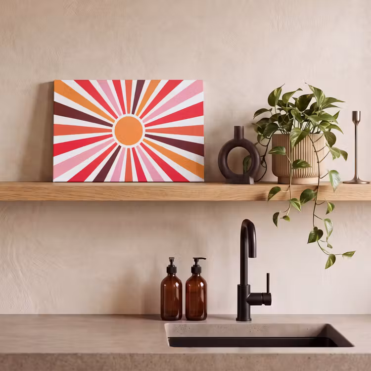 Canvas Print - Sun - Rays - Abstract - Colorful — 2