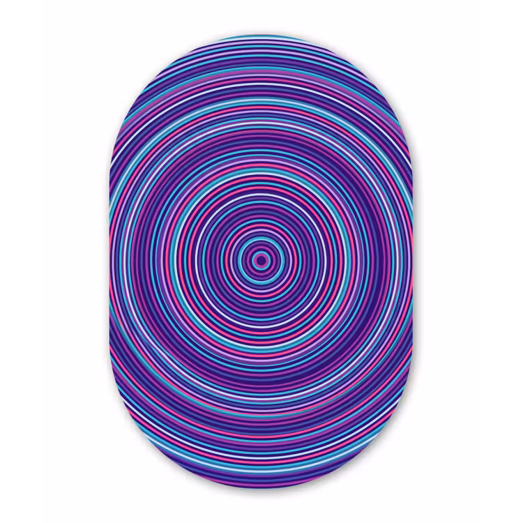 Oval - Glass - Abstract - Circles - Colorful — 1