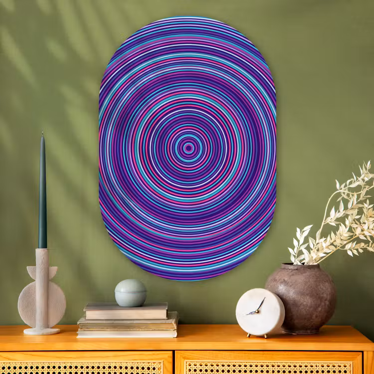 Oval - Glass - Abstract - Circles - Colorful — 2
