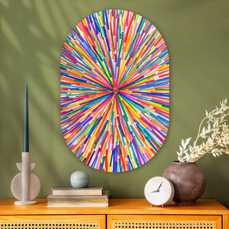 Oval - Glass - Lines - Colorful - Abstract — 2