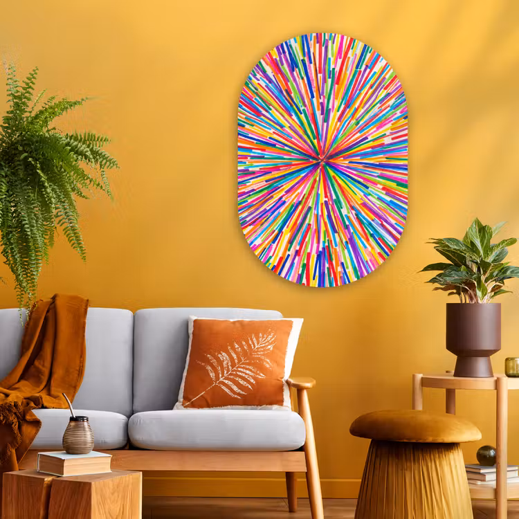 Oval - Glass - Lines - Colorful - Abstract — 3