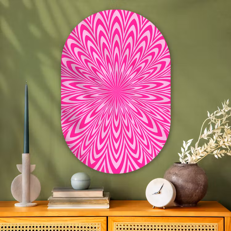 Oval - Glass - Pattern - Optical - Pink — 2