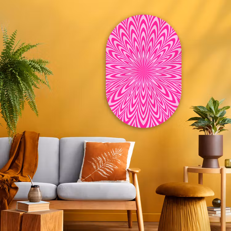 Oval - Glass - Pattern - Optical - Pink — 3