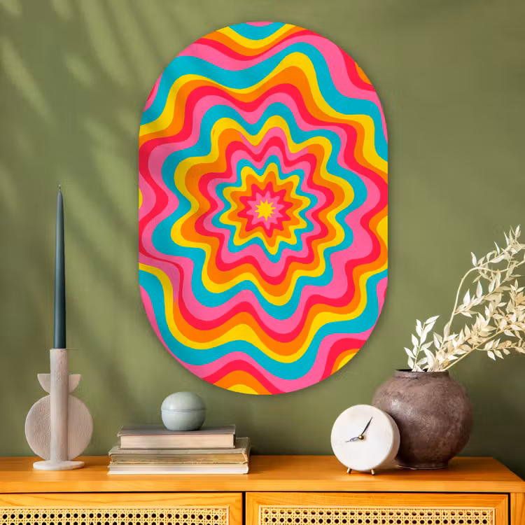 Oval - Glass - Pattern - Wavy - Colorful — 2