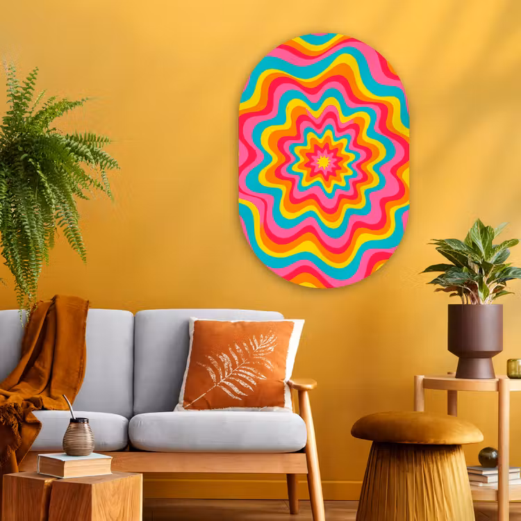 Oval - Glass - Pattern - Wavy - Colorful — 3