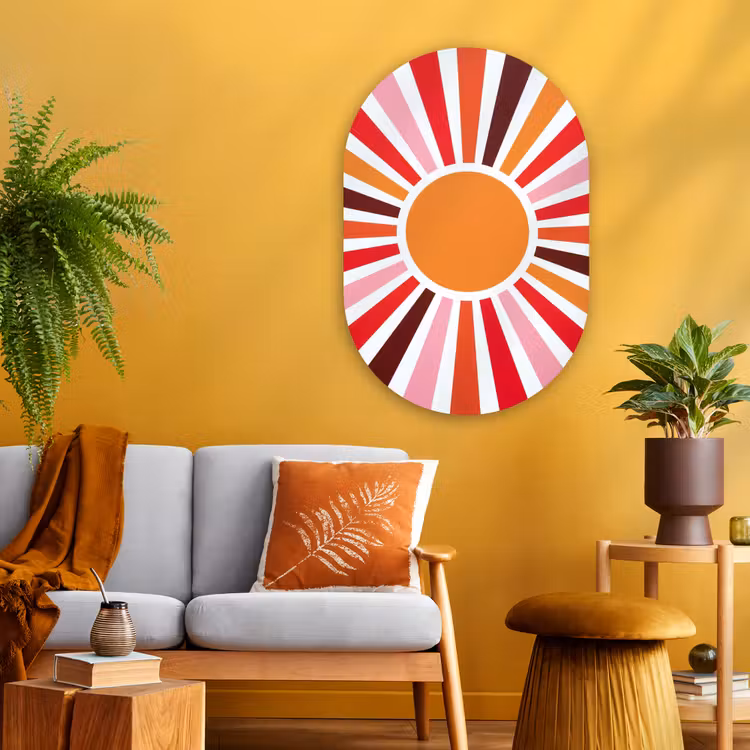 Oval - Glass - Sun - Rays - Abstract - Colorful — 3