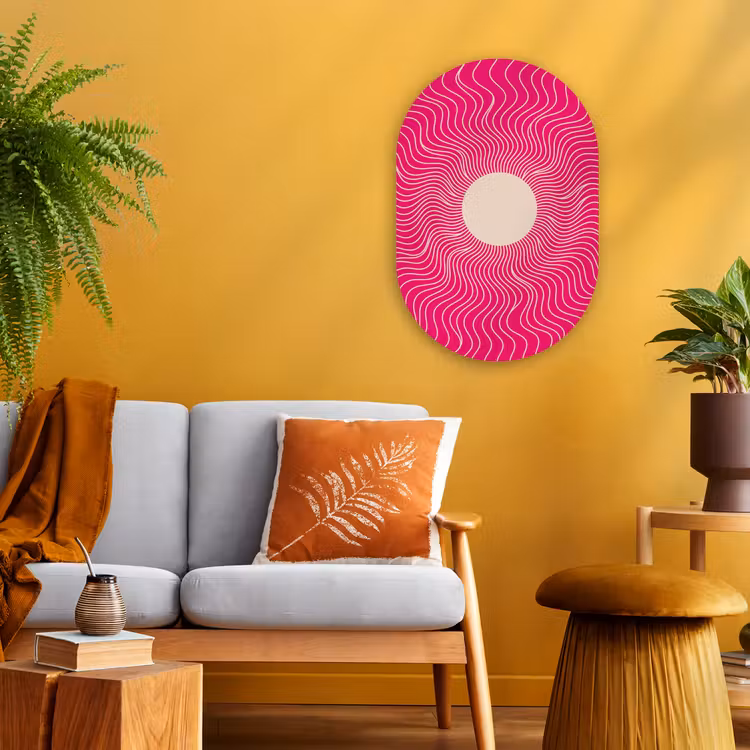Oval - Plastic - Abstract - Pattern - Pink — 1