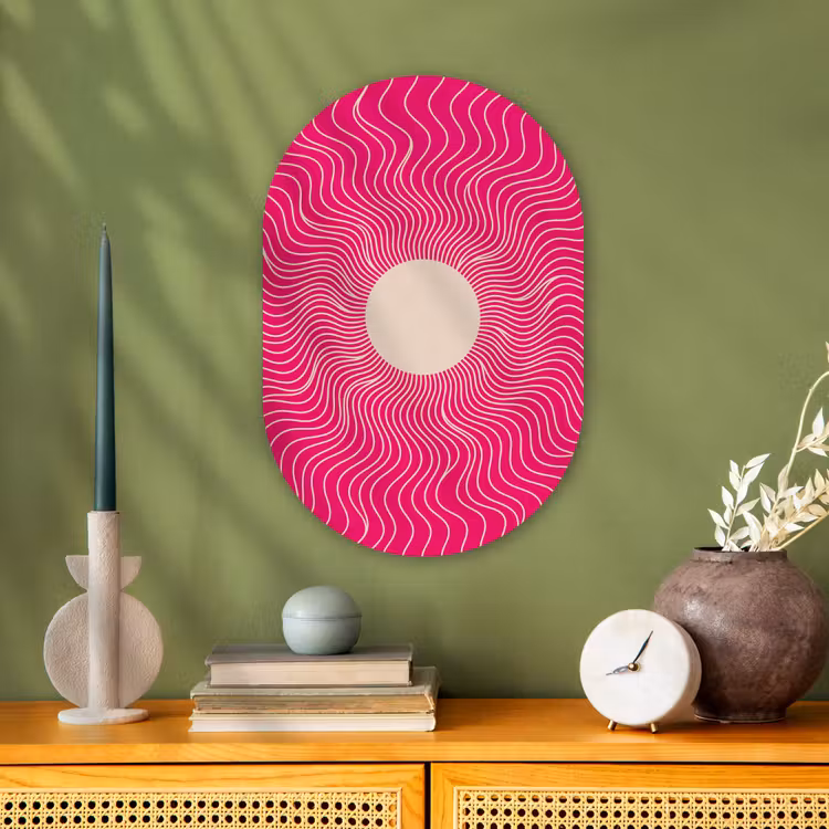Oval - Plastic - Abstract - Pattern - Pink — 2