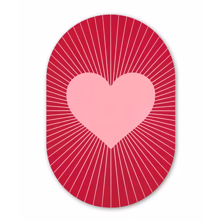 Oval - Plastic - Heart - Rays - Love - Abstract - Pink — 3