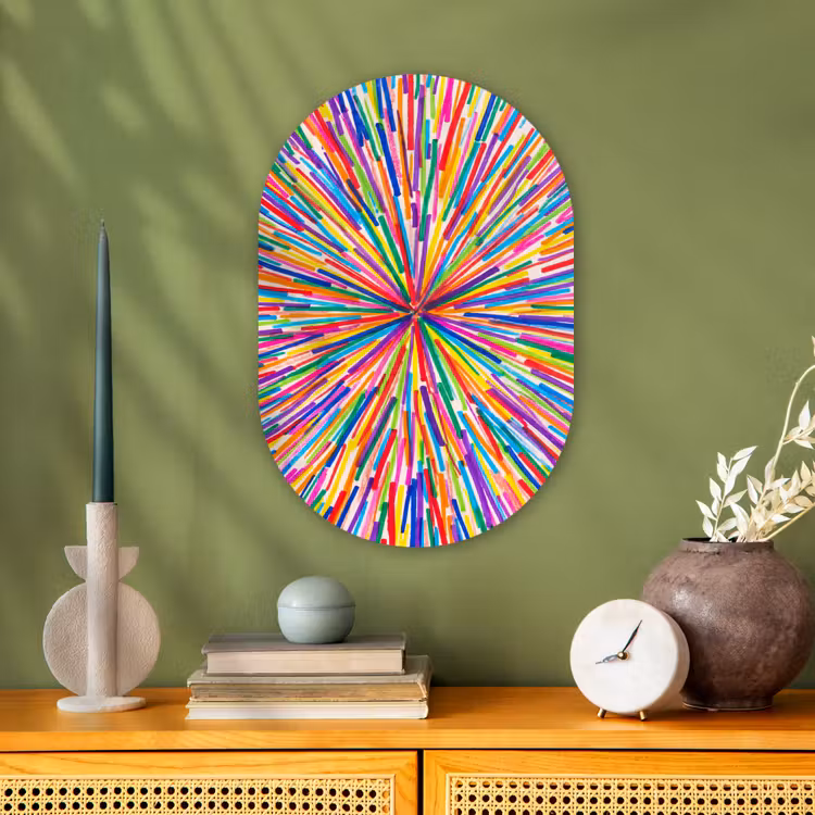 Oval - Plastic - Lines - Colorful - Abstract — 2