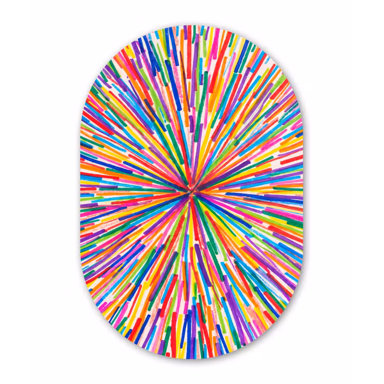 Oval - Plastic - Lines - Colorful - Abstract — 3
