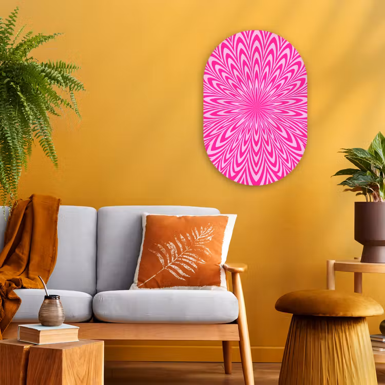 Oval - Plastic - Pattern - Optical - Pink — 1