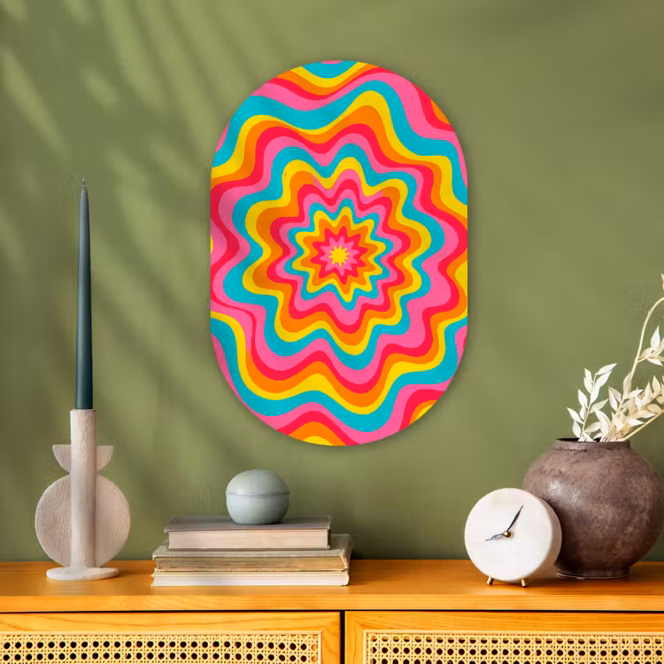 Oval - Plastic - Pattern - Wavy - Colorful — 2