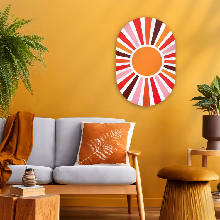 Oval - Plastic - Sun - Rays - Abstract - Colorful — 1