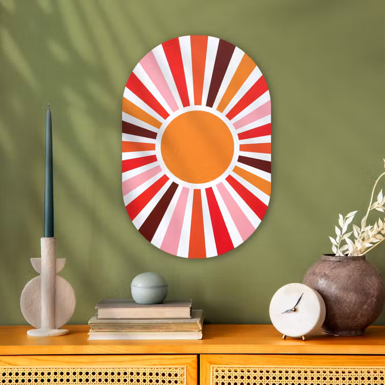 Oval - Plastic - Sun - Rays - Abstract - Colorful — 2