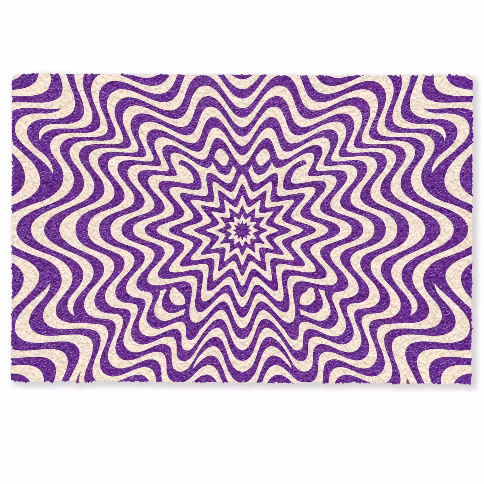 Doormat - Abstract - Waves - Optical - Modern - Purple — 1