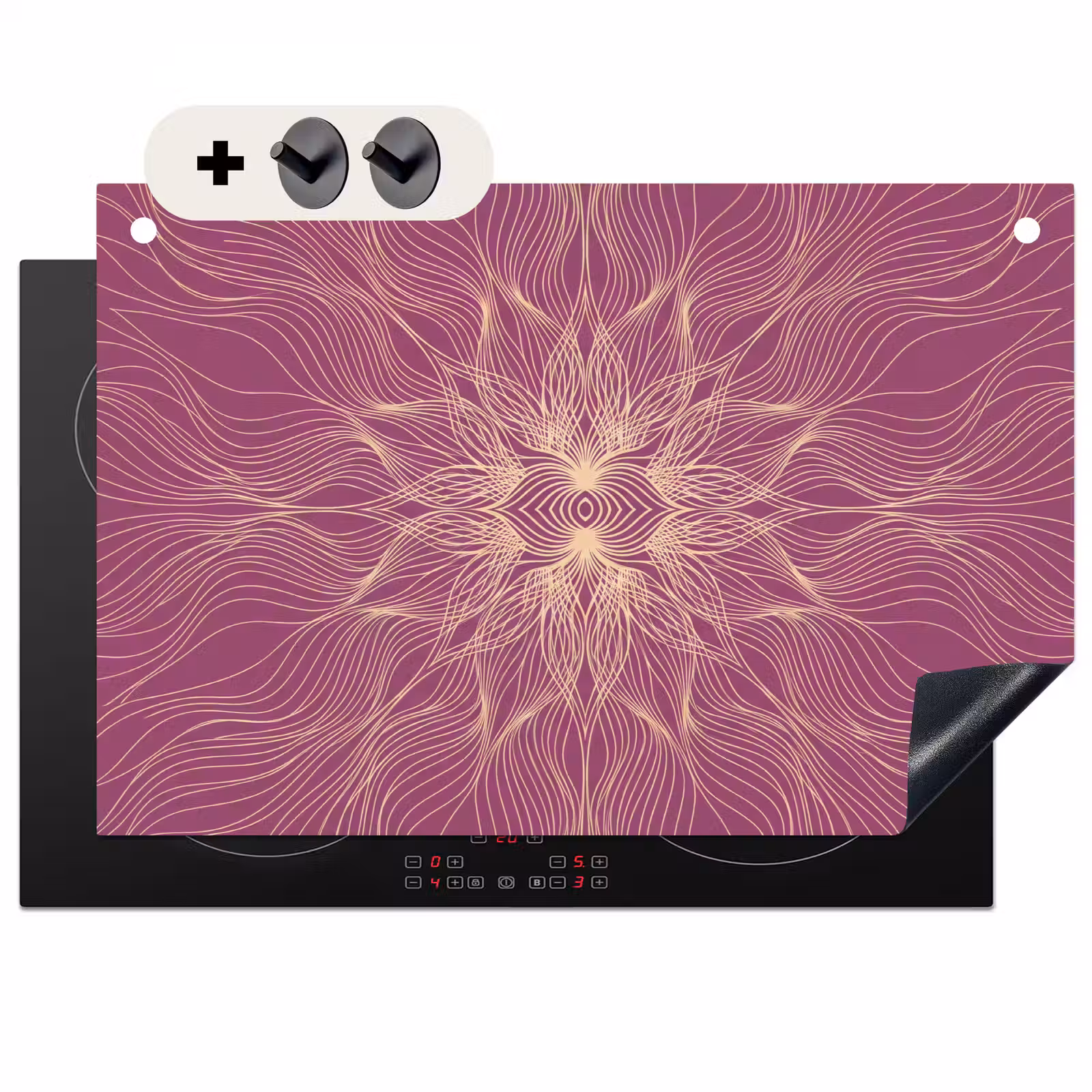 Induction Hob Cover & Splashback (2-in-1) - Lines - Pattern - Abstract — 1